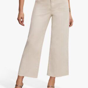 Good American Good Waist Palazzo Crop Jeans – Beige – Size 2 (26) – NWT (FLAW)